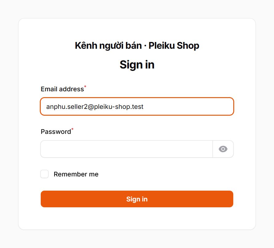 Trang đăng nhập Kênh người bán