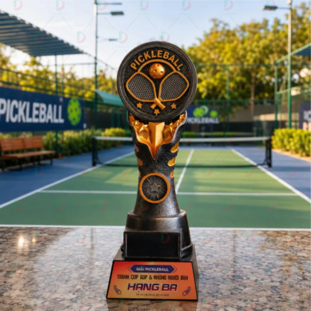 Cúp Pickleball 003 Cao Cấp | Cúp Trao Giải Pickleball Độc Đáo, Sang Trọng