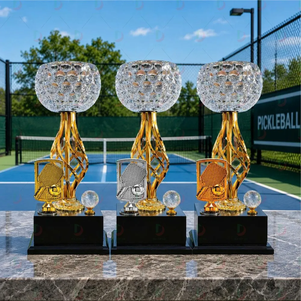 Cúp Pickleball 001 Cao Cấp | Cúp Vinh Danh Giải Pickleball Sang Trọng