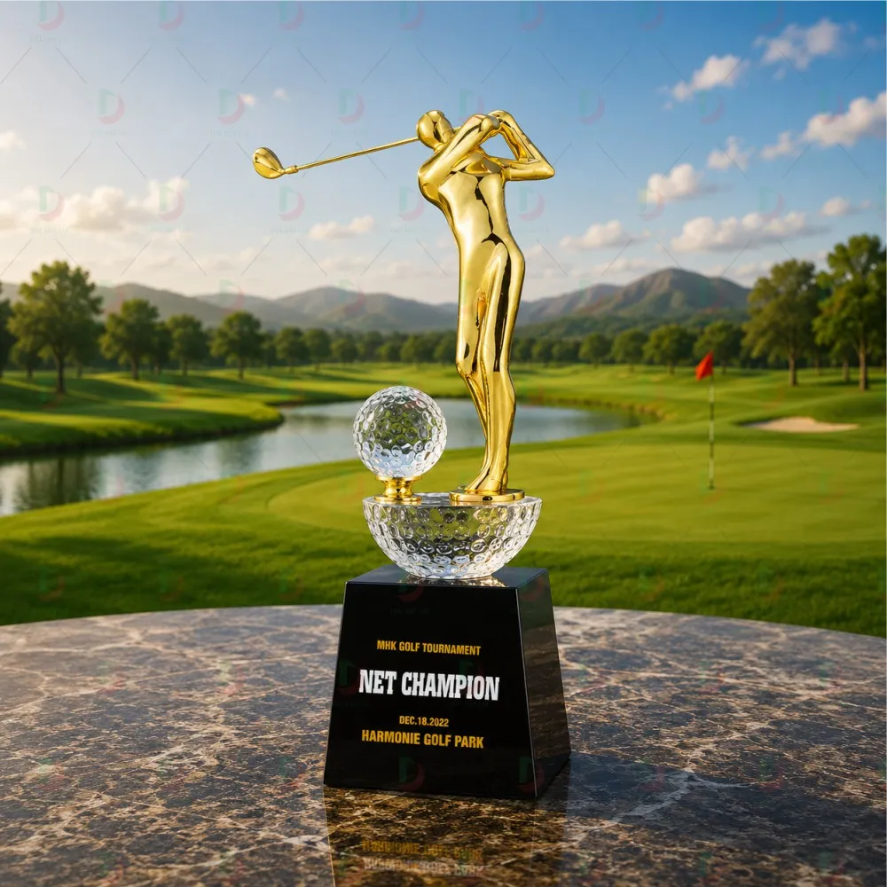 Cúp Golf Pha Lê 018 – Cúp Vinh Danh Giải Golf Sang Trọng