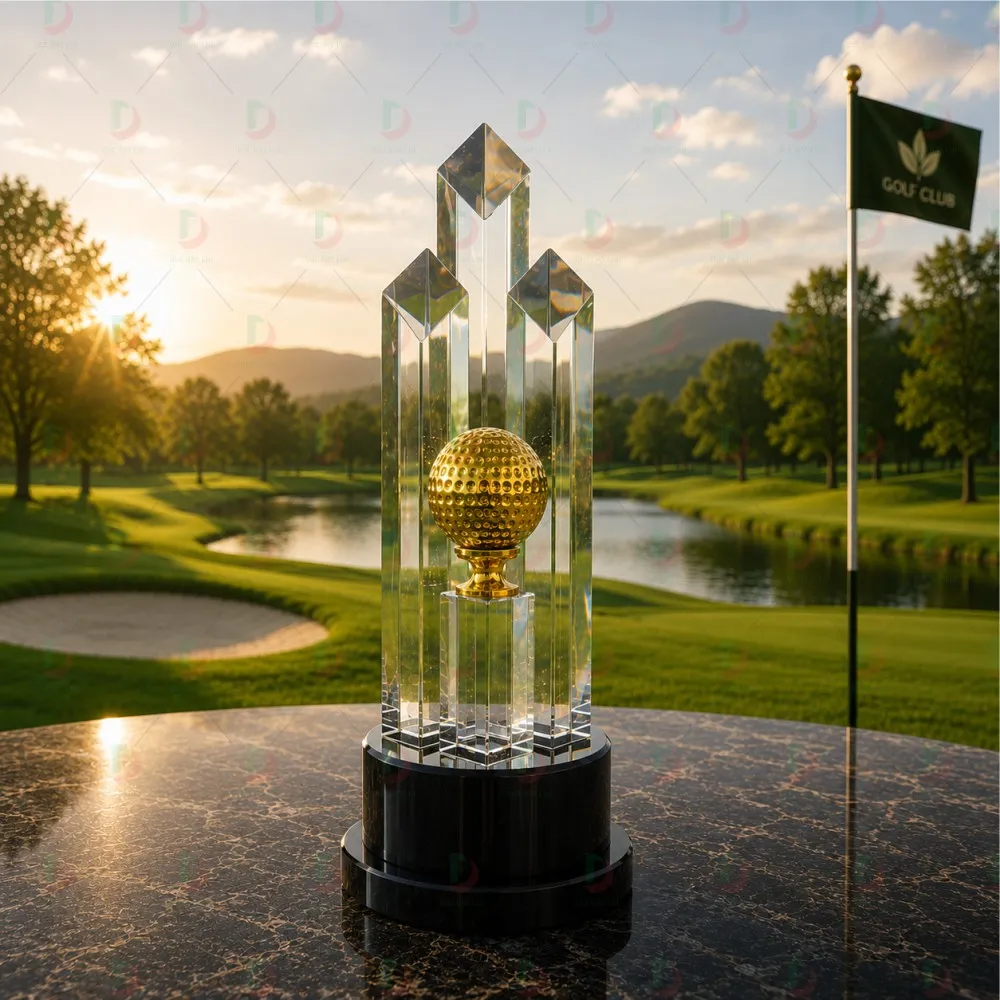 Cúp Golf Pha Lê 013 Cao Cấp | Mẫu Cúp Golf Sang Trọng Dành Cho Giải Đấu Chuyên Nghiệp