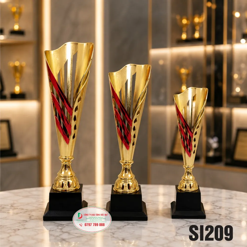 Cúp Kim Loại SL209 Cao Cấp – Cúp Trao Giải Sang Trọng