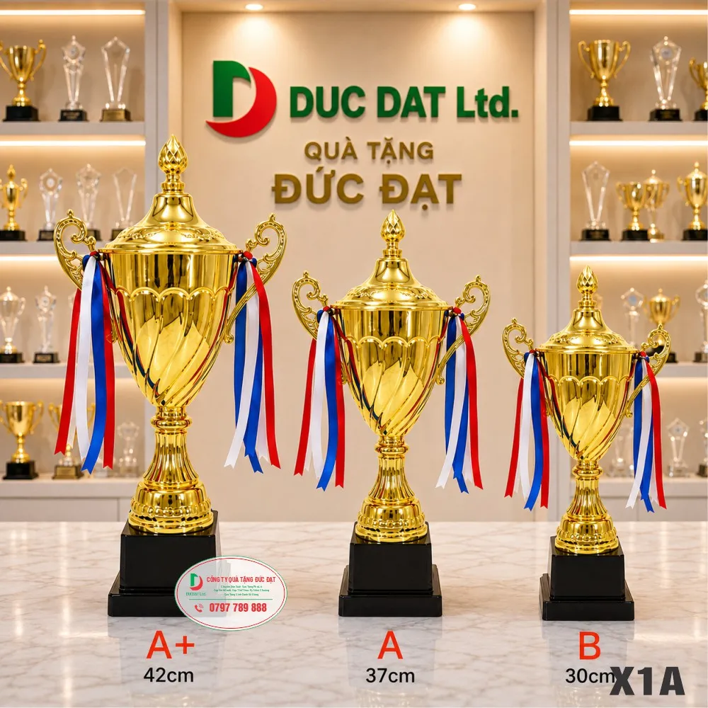 Cúp Kim Loại X1A – Cúp Thể Thao Vàng Cao Cấp